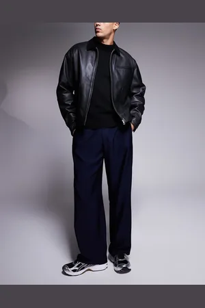 ASOS Pantalones de vestir de corte ancho de -Marrón