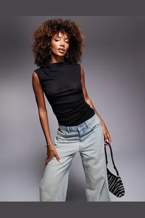 River Island Top drapeado de