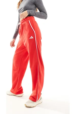 adidas Pantalones rojos de felpa rizada Essentials Color-Pop de