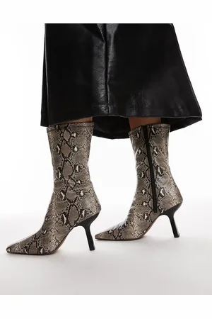 Topshop Botines de tacón alto con estampado de Piya de -Multicolor
