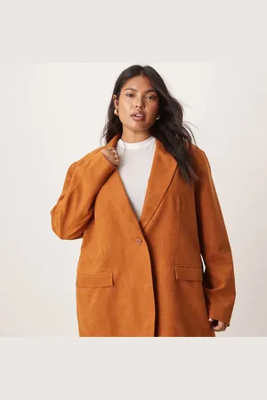 ASOS Americana color óxido extragrande de ante de Curve-Marrón