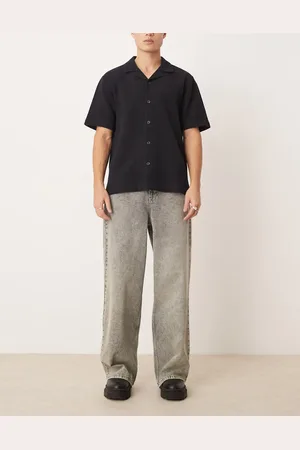 ASOS Vaqueros grises muy holgados con tintado verde de