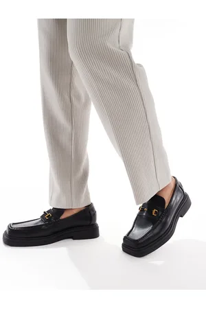 ASOS Mocasines negros con puntera cuadrada de