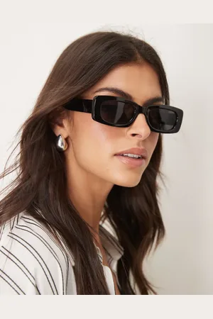 ASOS Gafas de sol negras cuadradas de tamaño medio de