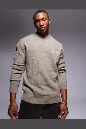 River Island Jersey claro con estampado gráfico de punto suave de