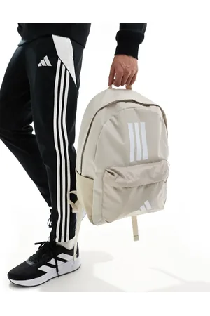 adidas Mochila gris con detalle de 3 rayas Classic Back-To-School