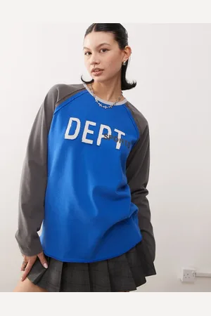 COLLUSION Camiseta de manga larga raglán con aplicación de estilo retro de
