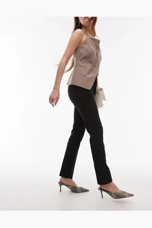 MANGO Pantalones de sastre negros de corte slim de
