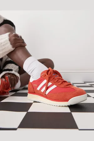 adidas Zapatillas de deporte rojas y blancas SL 72 RS de