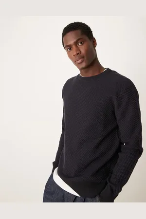 Calvin Klein Jersey negro a dos tonos de punto de