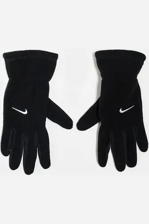 Nike Guantes negros de felpa Therma-FIT de