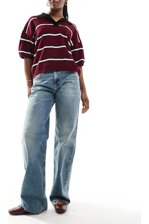 Tommy Hilfiger Vaqueros de corte recto holgado y talle medio con lavado medio Mia de -Azul