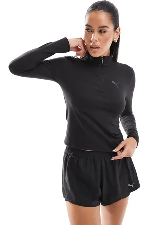 PUMA Sudadera negra con media cremallera Evolve Training de