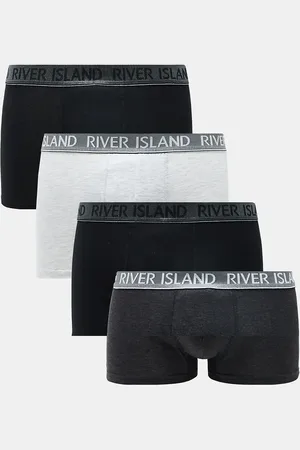 River Island Pack de 4 calzoncillos grises de