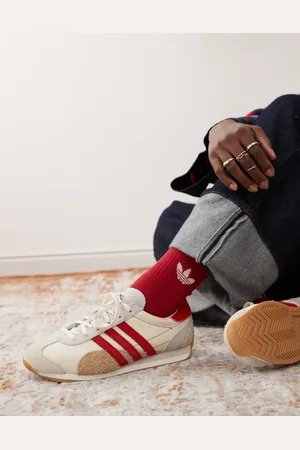 adidas Zapatillas de deporte blancas y rojas Country OG de