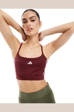 adidas Sujetador deportivo de sujeción ligera Hyperglam de adidas Training-Rojo