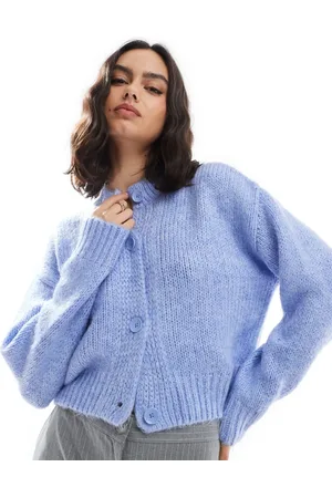 ASOS Cárdigan con cuello redondo de punto suelto de