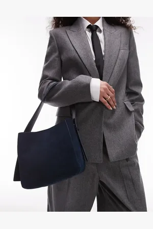 MANGO Bolso de hombro con tira ajustable de ante de