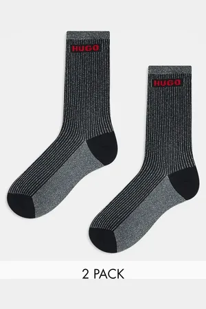 HUGO BOSS Pack de 2 pares de calcetines negros de HUGO Bodywear