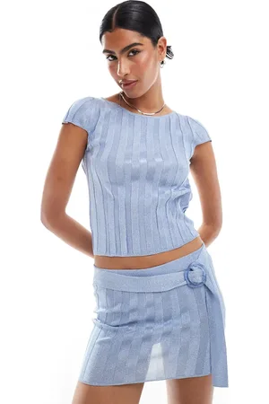 MANGO Camiseta a rayas con espalda escotada de (parte de un conjunto)