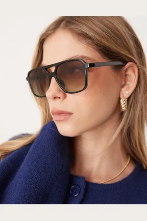 ASOS Gafas de sol negras de estilo aviador de