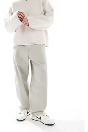 Hollister Pantalones cargo grises muy holgados con detalle de cremallera de