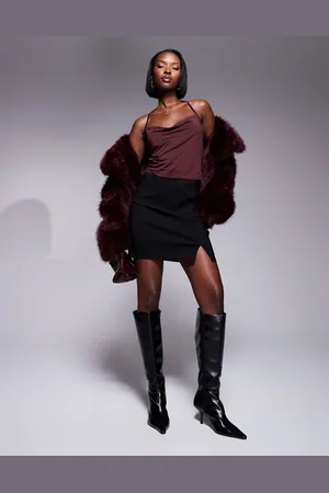 River Island Minifalda negra de