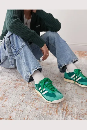 adidas Zapatillas de deporte verdes y blancas SL 72 RS de
