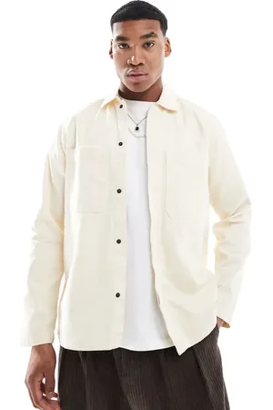Only & Sons Sobrecamisa color utilitaria de lona de -Blanco