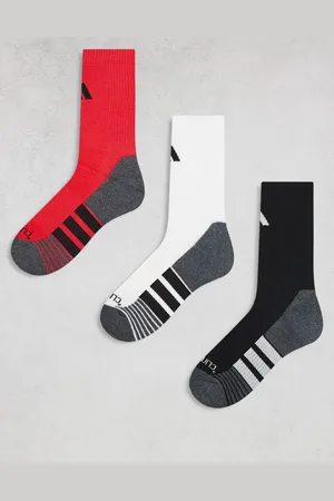 adidas Pack 3 pares de calcetines de color , negro y blanco de caña alta de adidas Running-Multicolor