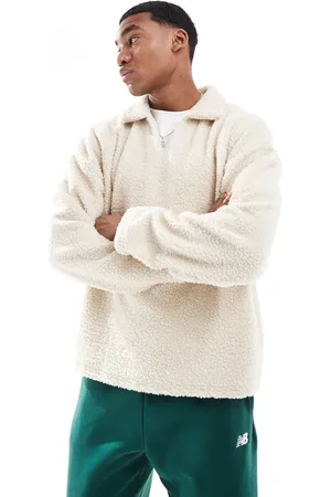 JACK & JONES Polo beis con muesca en el cuello de borreguito de -Neutro