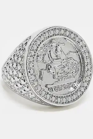 Reclaimed Anillo tipo sello unisex de