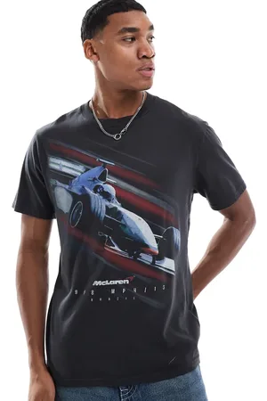 Hollister Camiseta negra con detalle estampado "McLaren" de