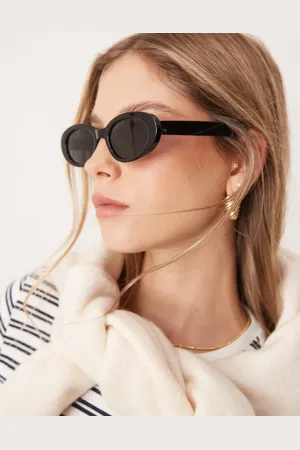 ASOS Gafas de sol negras estrechas ovaladas de