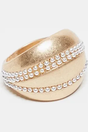ASOS Anillo con detalle de perlas incrustadas de