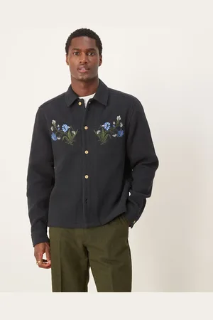ASOS Sobrecamisa de corte cuadrado con bordado floral de