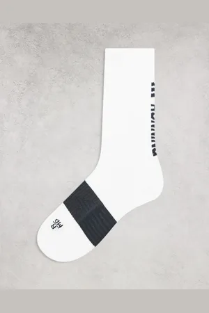 adidas Calcetines blancos y negros con detalle gráfico de adidas Running