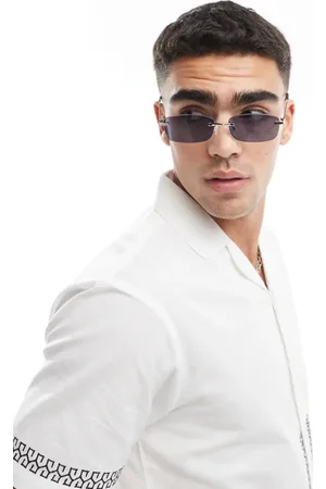 ASOS Gafas de sol negras sin montura con lentes ahumadas de