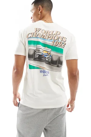 Hollister Camiseta color con estampado "Racing" en la espalda de -Blanco
