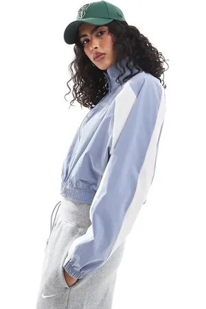 Nike Chaqueta azul y blanca con cremallera Trend Street de