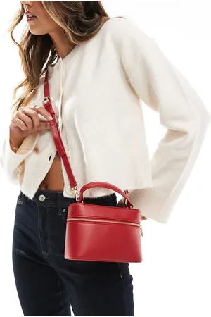 ASOS Bandolera roja estilo neceser con correa extraíble de