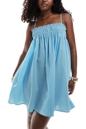 ASOS Vestido playero corto de corte trapecio de