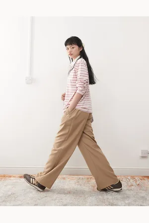 Miss Selfridge Pantalones color de pernera ancha con hebilla de -Verde