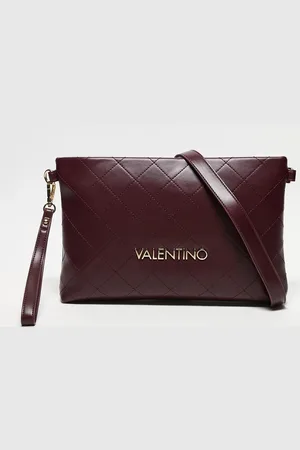 VALENTINO Clutch grande acolchado con correa para la muñeca Nur Re de Valentino-Rojo