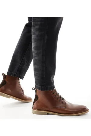 ASOS Botas safari tostadas con cordones de cuero de -Marrón
