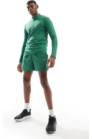 PUMA Pantalones cortos de 5" verdes Evolve de Training