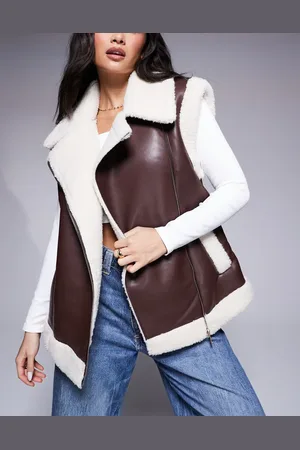 River Island Chaleco de borreguito de