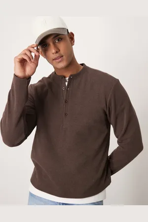ASOS Jersey oscuro de corte cuadrado con cuello panadero de tejido grueso de canalé de