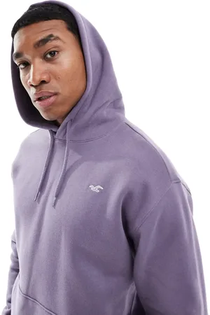 Hollister Sudadera morada holgada con capucha Icon de -Morado