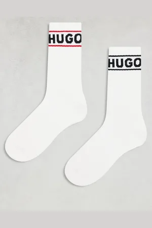 HUGO BOSS Pack de 3 pares de calcetines blancos con logo en el tobillo de HUGO Bodywear